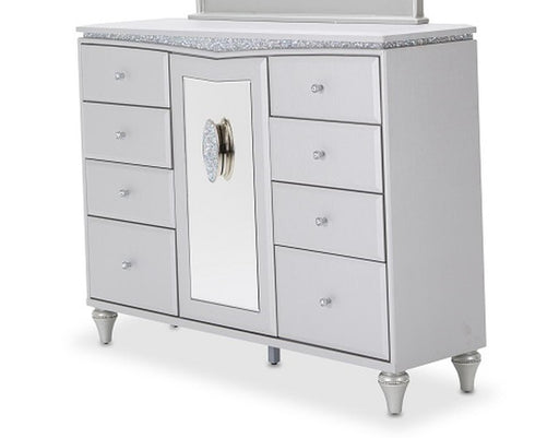 Melrose Plaza Upholstered Dresser in Dove - Visions in Furniture (La Mirada, CA)