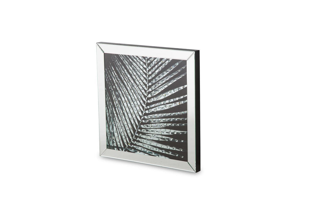 Montreal Mirror Framed Wall Decor w/Crystal Accented Leaves - Visions in Furniture (La Mirada, CA)