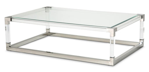 State St Rectangular Cocktail Table in Stainless Steel - Visions in Furniture (La Mirada, CA)