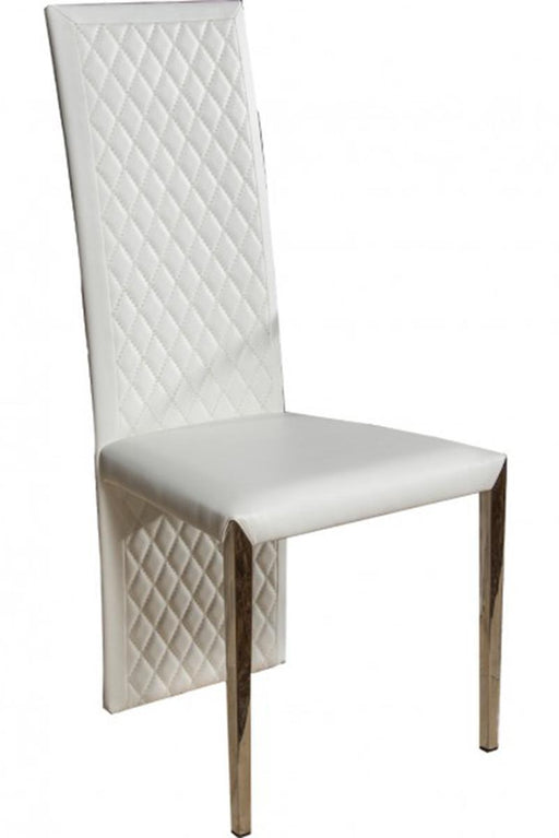 State St Short Side Chair in Glossy White (Set of 2) - Visions in Furniture (La Mirada, CA)