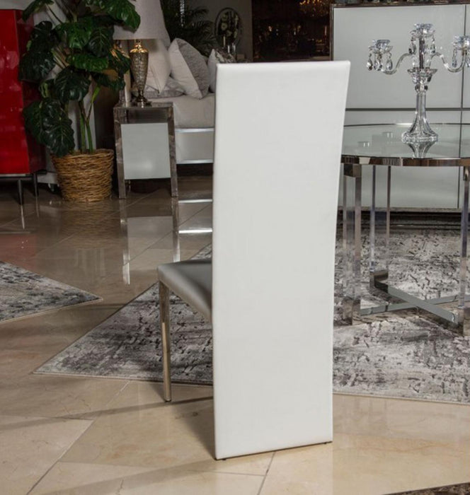 State St Short Side Chair in Glossy White (Set of 2) - Visions in Furniture (La Mirada, CA)