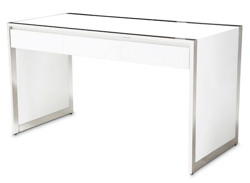 State St Writing Desk in Glossy White - Visions in Furniture (La Mirada, CA)