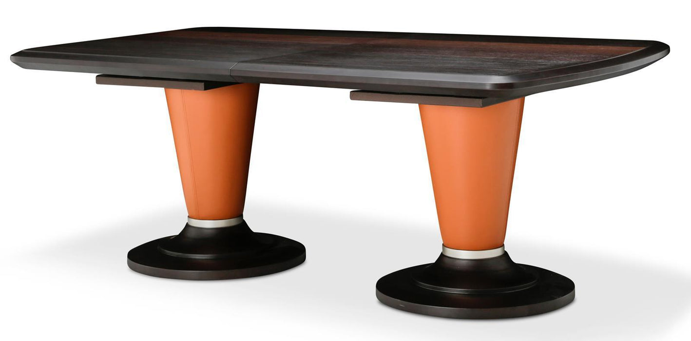 21 Cosmopolitan Rectangular Dining Table Top in Orange/Umber - Visions in Furniture (La Mirada, CA)