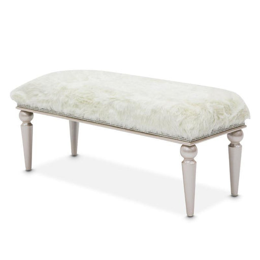 Glimmering Heights Non-Storage Bed Bench in Ivory - Visions in Furniture (La Mirada, CA)