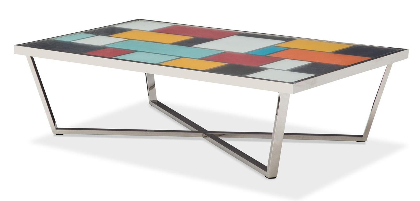 Freestanding Kube Rectangular Cocktail Table - Visions in Furniture (La Mirada, CA)