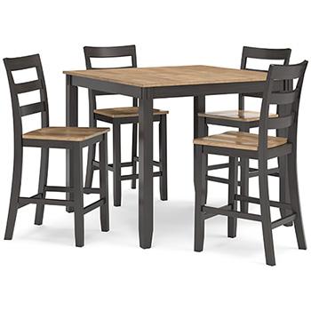Gesthaven Counter Height Dining Table and 4 Barstools (Set of 5) - Visions in Furniture (La Mirada, CA)