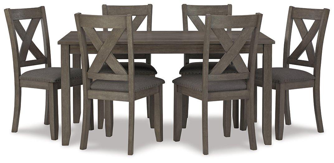 Caitbrook Dining Table and Chairs (Set of 7) - Visions in Furniture (La Mirada, CA)
