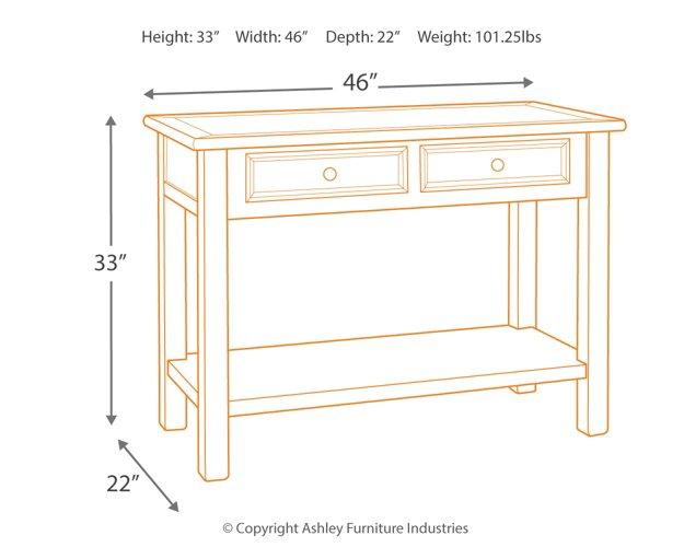 Bolanburg Sofa/Console Table - Visions in Furniture (La Mirada, CA)
