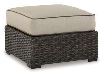 Coastline Bay Outdoor Ottoman with Cushion - Visions in Furniture (La Mirada, CA)