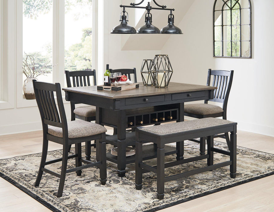 Tyler Creek Counter Height Dining Set - Visions in Furniture (La Mirada, CA)