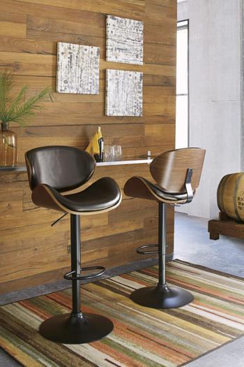 Bellatier Adjustable Height Bar Stool - Visions in Furniture (La Mirada, CA)