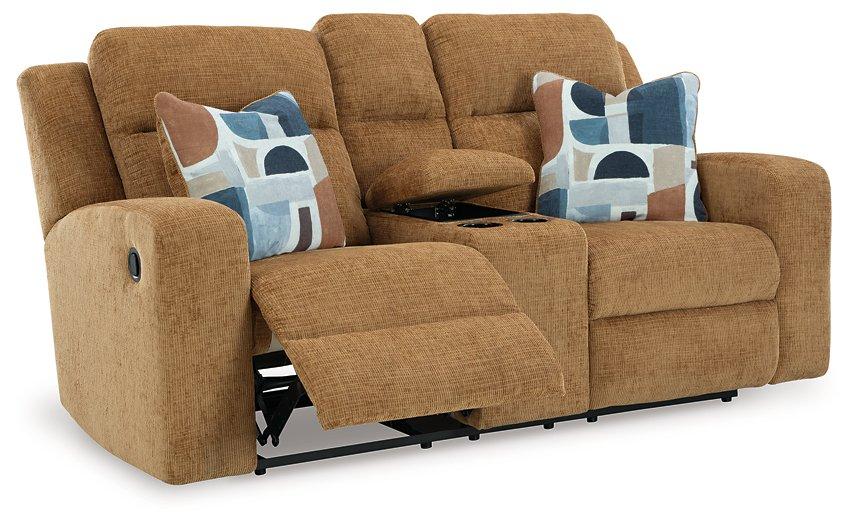 Kanlow Reclining Loveseat with Console - Visions in Furniture (La Mirada, CA)