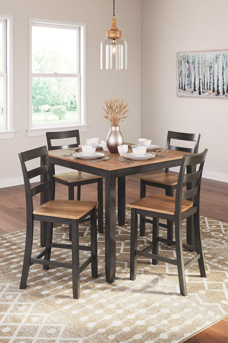 Gesthaven Counter Height Dining Table and 4 Barstools (Set of 5) - Visions in Furniture (La Mirada, CA)