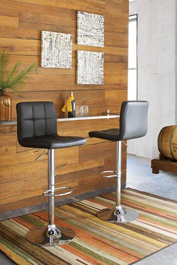 Bellatier Adjustable Height Bar Stool - Visions in Furniture (La Mirada, CA)