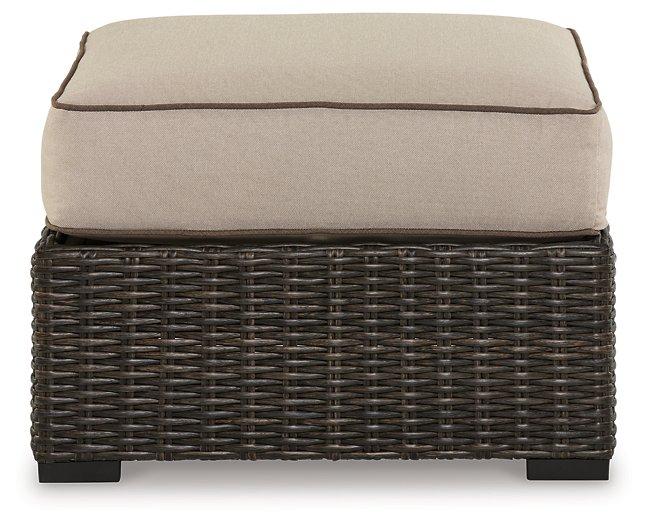 Coastline Bay Outdoor Ottoman with Cushion - Visions in Furniture (La Mirada, CA)