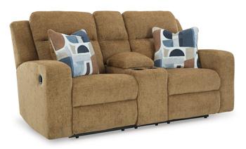 Kanlow Reclining Loveseat with Console - Visions in Furniture (La Mirada, CA)