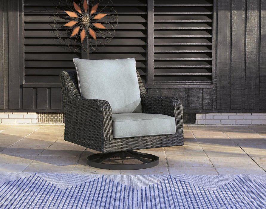 Elite Park Outdoor Swivel Lounge with Cushion - Visions in Furniture (La Mirada, CA)