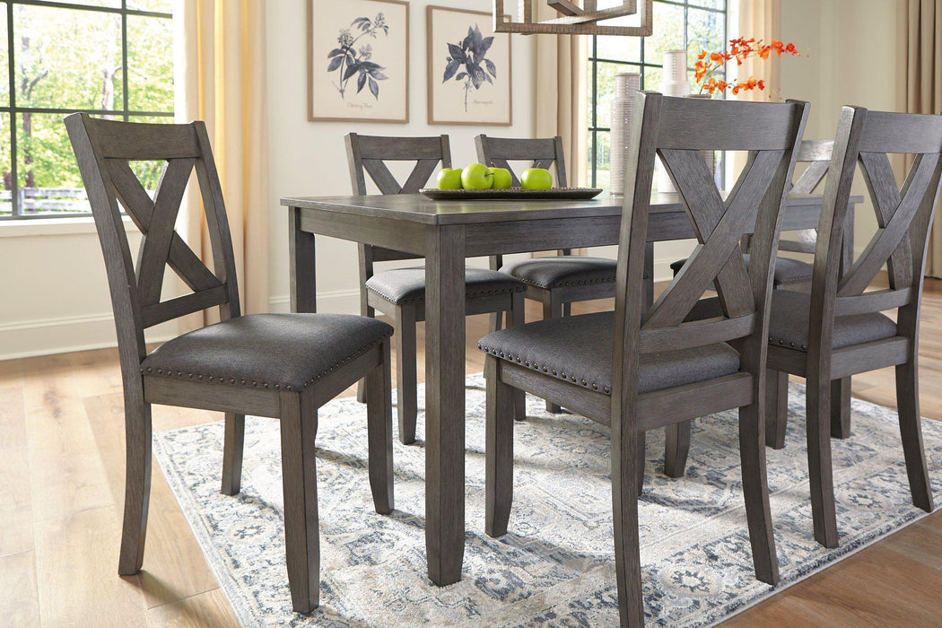 Caitbrook Dining Table and Chairs (Set of 7) - Visions in Furniture (La Mirada, CA)