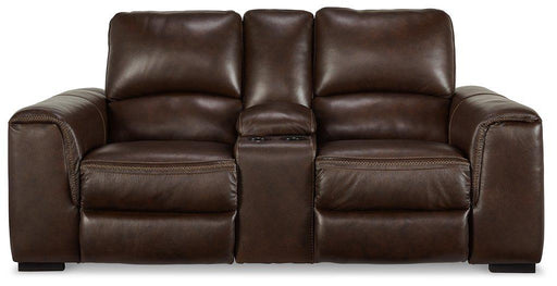 Alessandro Power Reclining Loveseat with Console - Visions in Furniture (La Mirada, CA)