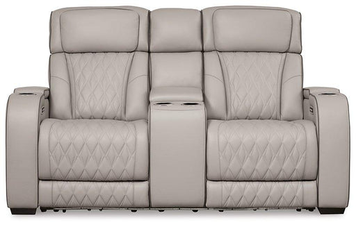 Boyington Power Reclining Loveseat with Console - Visions in Furniture (La Mirada, CA)