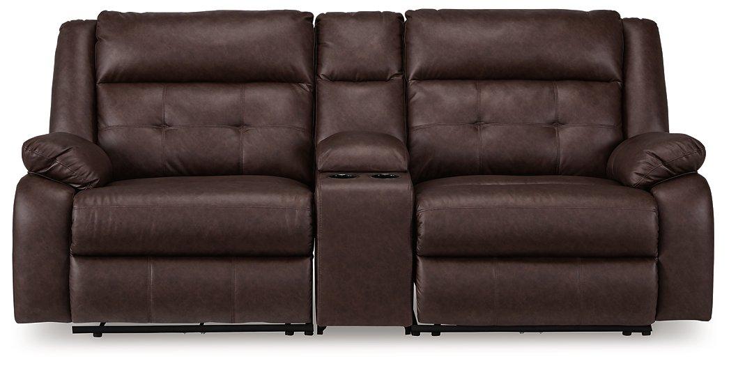 Punch Up Power Reclining Sectional Loveseat with Console - Visions in Furniture (La Mirada, CA)