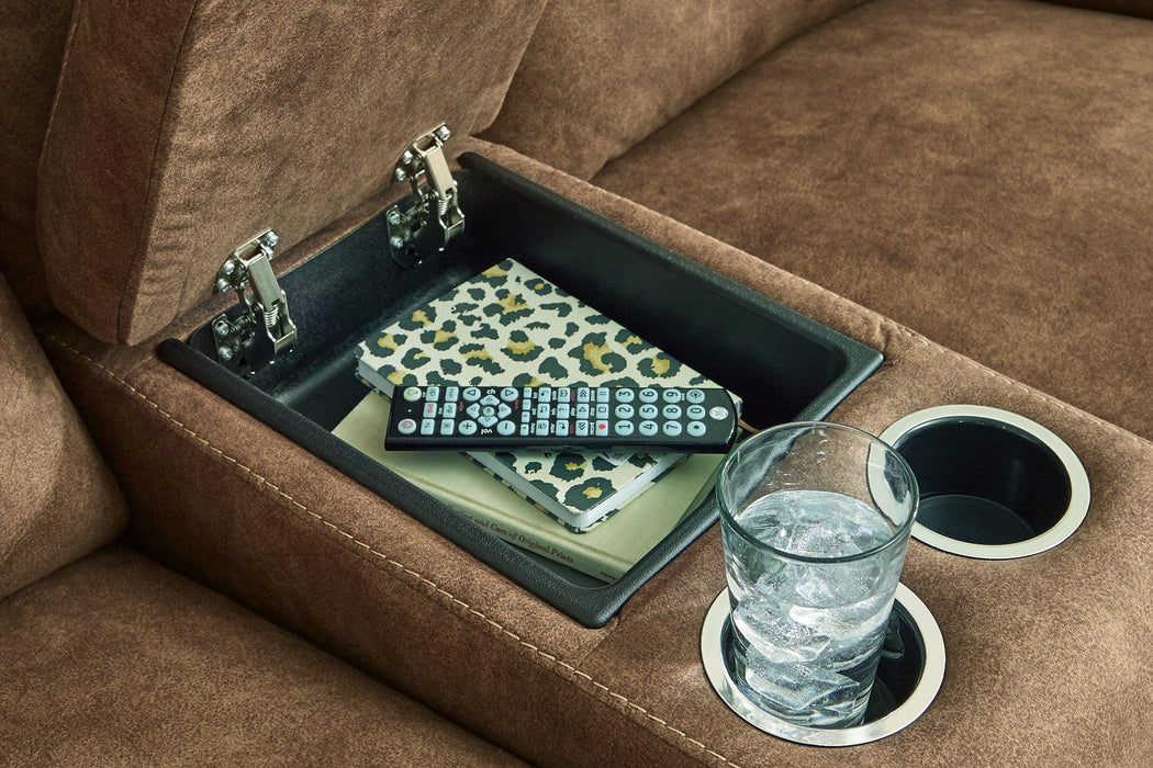 Edenwold Reclining Loveseat with Console - Visions in Furniture (La Mirada, CA)
