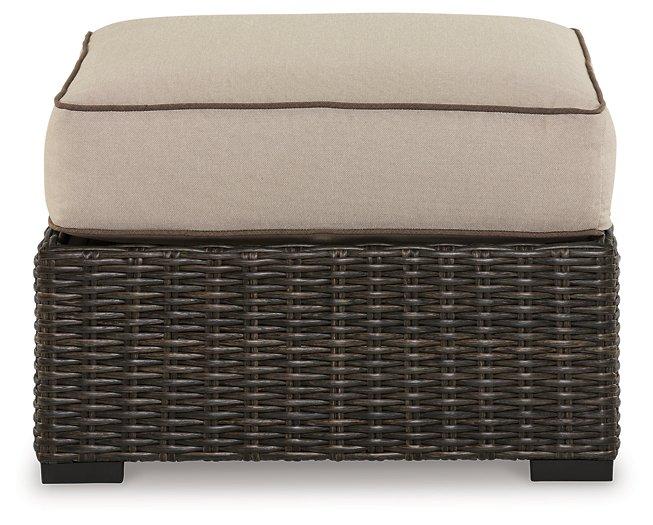 Coastline Bay Outdoor Ottoman with Cushion - Visions in Furniture (La Mirada, CA)