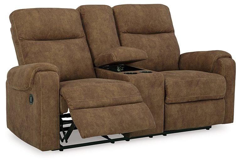 Edenwold Reclining Loveseat with Console - Visions in Furniture (La Mirada, CA)