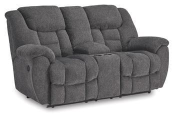 Foreside Reclining Loveseat with Console - Visions in Furniture (La Mirada, CA)