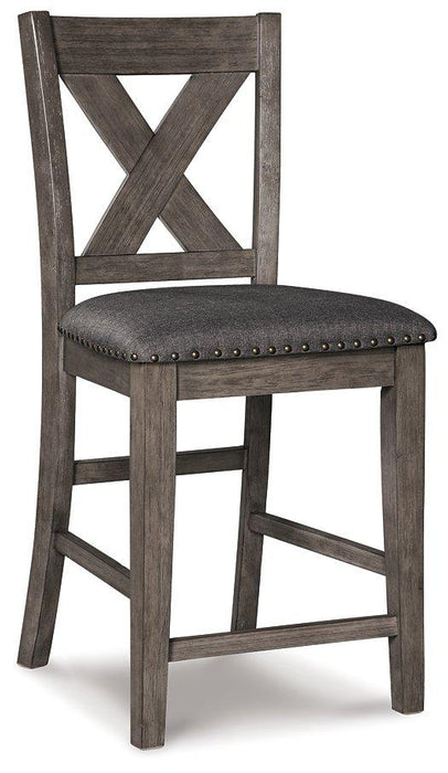 Caitbrook Counter Height Upholstered Bar Stool - Visions in Furniture (La Mirada, CA)
