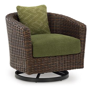 Horizon Hall Outdoor Swivel Lounge Chair with Cushion - Visions in Furniture (La Mirada, CA)