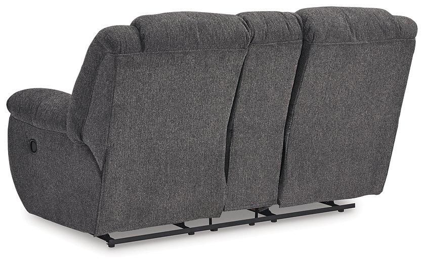 Foreside Reclining Loveseat with Console - Visions in Furniture (La Mirada, CA)