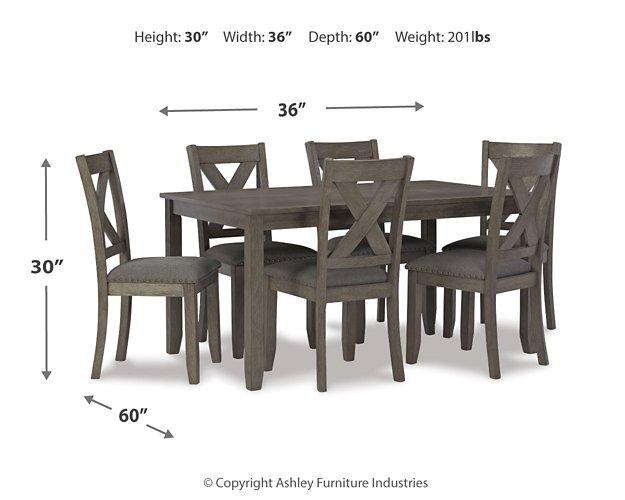 Caitbrook Dining Table and Chairs (Set of 7) - Visions in Furniture (La Mirada, CA)