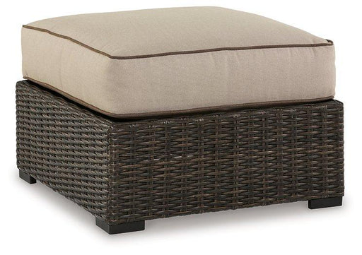 Coastline Bay Outdoor Ottoman with Cushion - Visions in Furniture (La Mirada, CA)