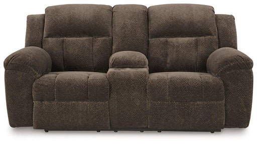 Frohn Reclining Loveseat with Console - Visions in Furniture (La Mirada, CA)