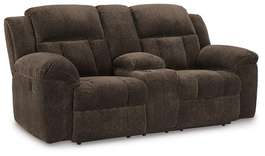 Frohn Reclining Loveseat with Console - Visions in Furniture (La Mirada, CA)