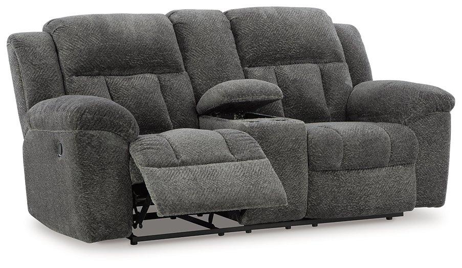 Frohn Reclining Loveseat with Console - Visions in Furniture (La Mirada, CA)