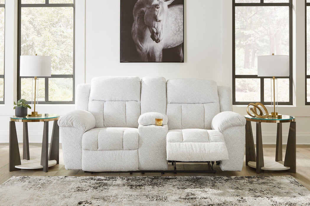 Frohn Reclining Loveseat with Console - Visions in Furniture (La Mirada, CA)