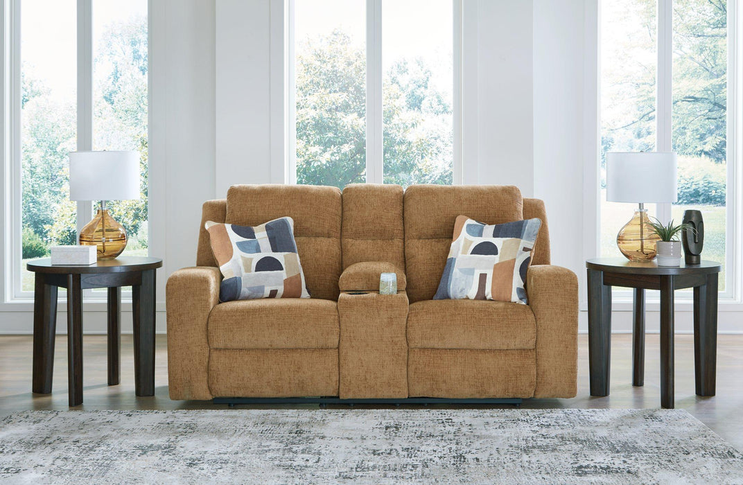 Kanlow Reclining Loveseat with Console - Visions in Furniture (La Mirada, CA)