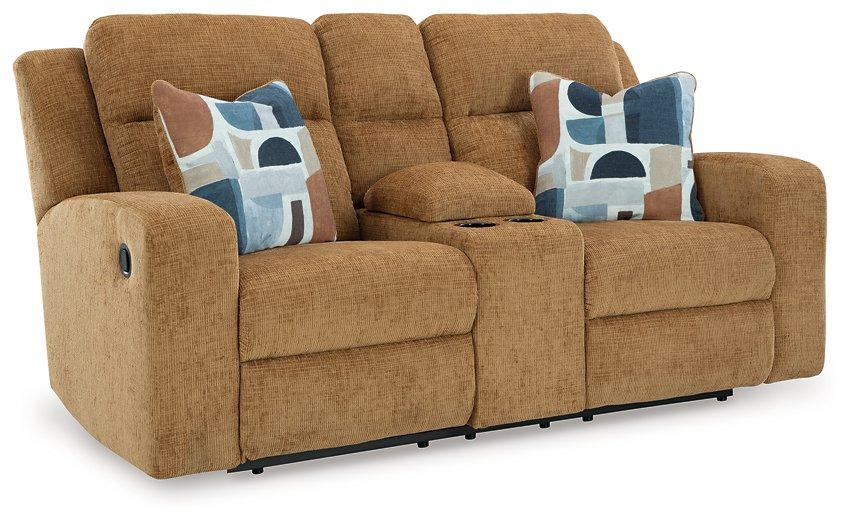 Kanlow Reclining Loveseat with Console - Visions in Furniture (La Mirada, CA)