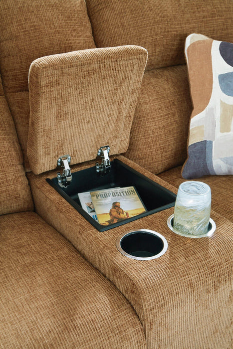 Kanlow Reclining Loveseat with Console - Visions in Furniture (La Mirada, CA)