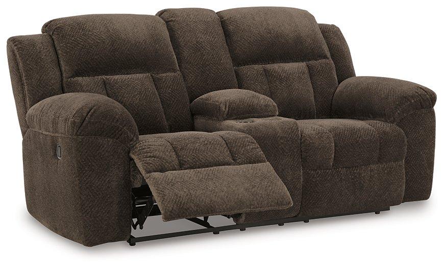 Frohn Reclining Loveseat with Console - Visions in Furniture (La Mirada, CA)