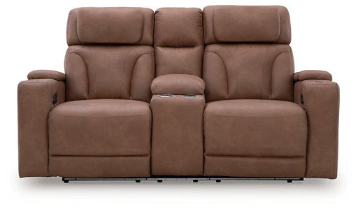 Clean-Slate Power Reclining Loveseat with Console - Visions in Furniture (La Mirada, CA)