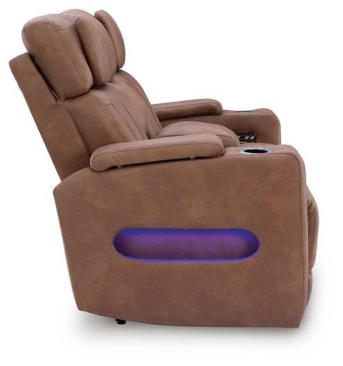 Clean-Slate Power Reclining Loveseat with Console - Visions in Furniture (La Mirada, CA)