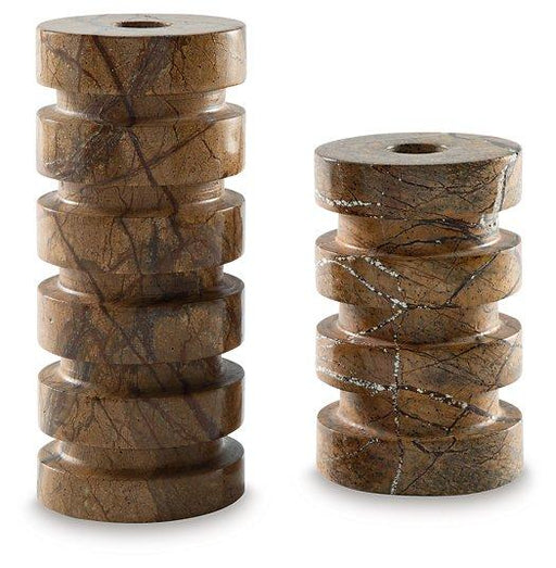 Emsleyfield Candle Holder Set (Set of 2) - Visions in Furniture (La Mirada, CA)