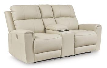 Dahlmoore Power Reclining Loveseat with Console - Visions in Furniture (La Mirada, CA)