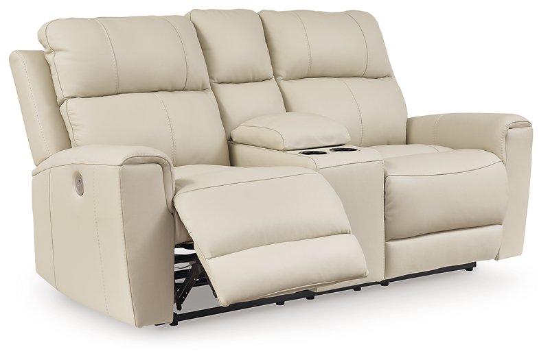Dahlmoore Power Reclining Loveseat with Console - Visions in Furniture (La Mirada, CA)