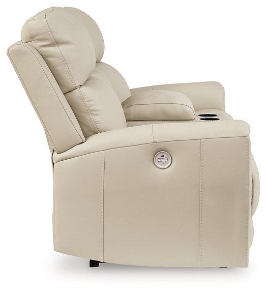 Dahlmoore Power Reclining Loveseat with Console - Visions in Furniture (La Mirada, CA)