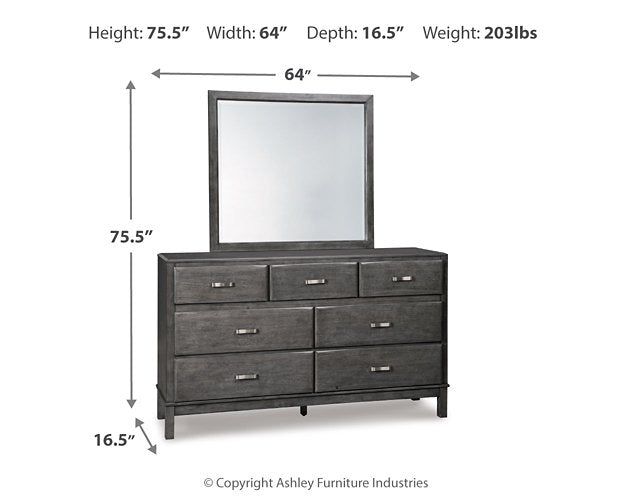Caitbrook Dresser and Mirror - Visions in Furniture (La Mirada, CA)