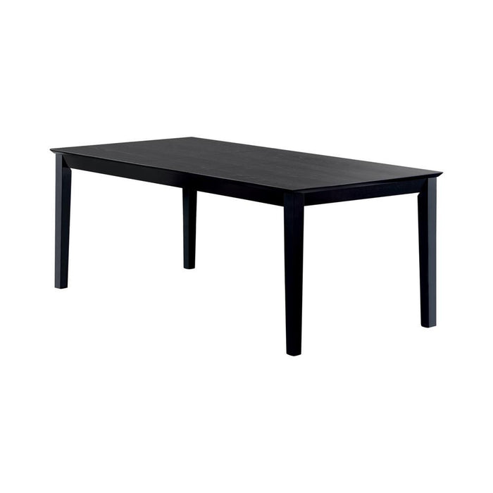 Louise Rectangular Dining Table with Extension Leaf Black - Visions in Furniture (La Mirada, CA)